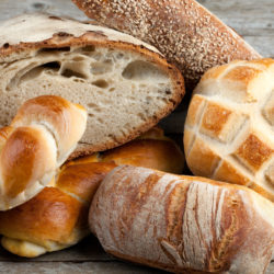 Mix of Italian breads fresh baked.